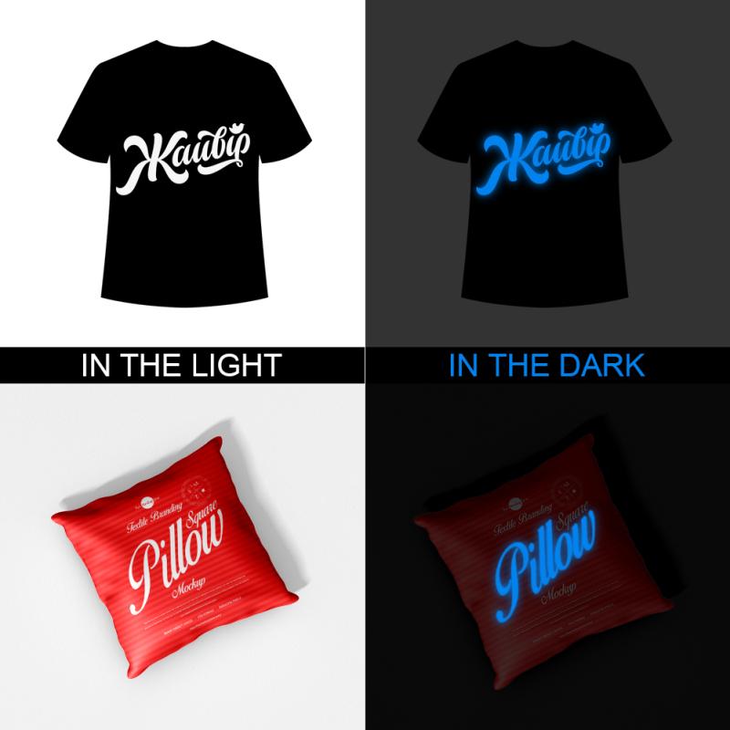 1 Pack Tpu Micro-elastic Colorful Luminous Heat Transfer Lettering Luminous  Film