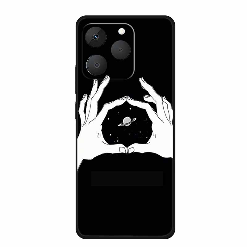 For Realme 15T Phone Case 15 T Fashion Picture Black Silicone TPU Soft Back Cover Case For Realme 15T 5G 2025 Case Realme15T Bag