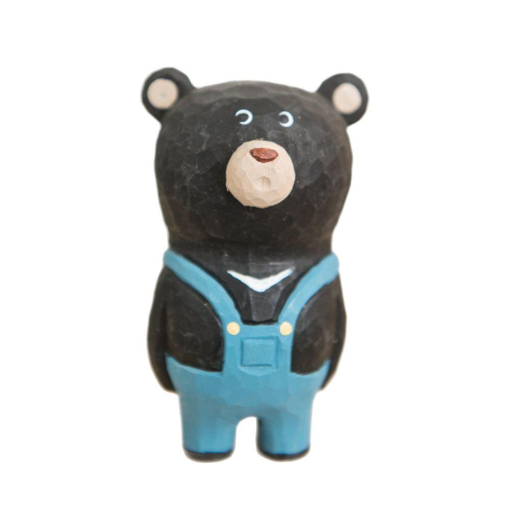 Wooden Handcrafted Bear Figurine Desk Decor With Inspirational Design For Gift Giving