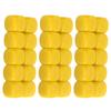 30PCS 16MM Blank Dice Set Plastic Rounded 6 Sided Dice Cubes For Game Party Fun DIY Sticker Math Teaching Yellow