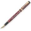 Great PARKER Fountain Pen Duofield International 90s Marble Red 18K Mens Used