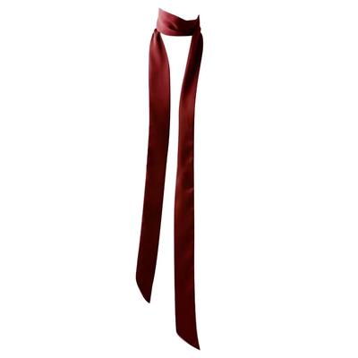 Color Silk Scarf, French Elegance, Neckerchief, Dress, Bow Accessory, Thin Headband, Bag Tie Ribbon