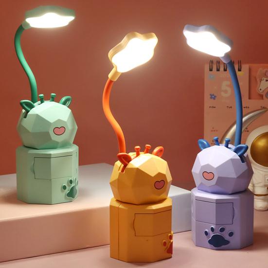 

3 шт. настольная лампа регулируемый шланг защита глаз перезаряжаемый мультяшный светодиодный прикроватный светильник настольная лампа для улучшения дома
