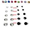 Crystal Round Shape Magnetic Fake Earring Studs No Piercing Gift For Friend Stimulating Acupoints