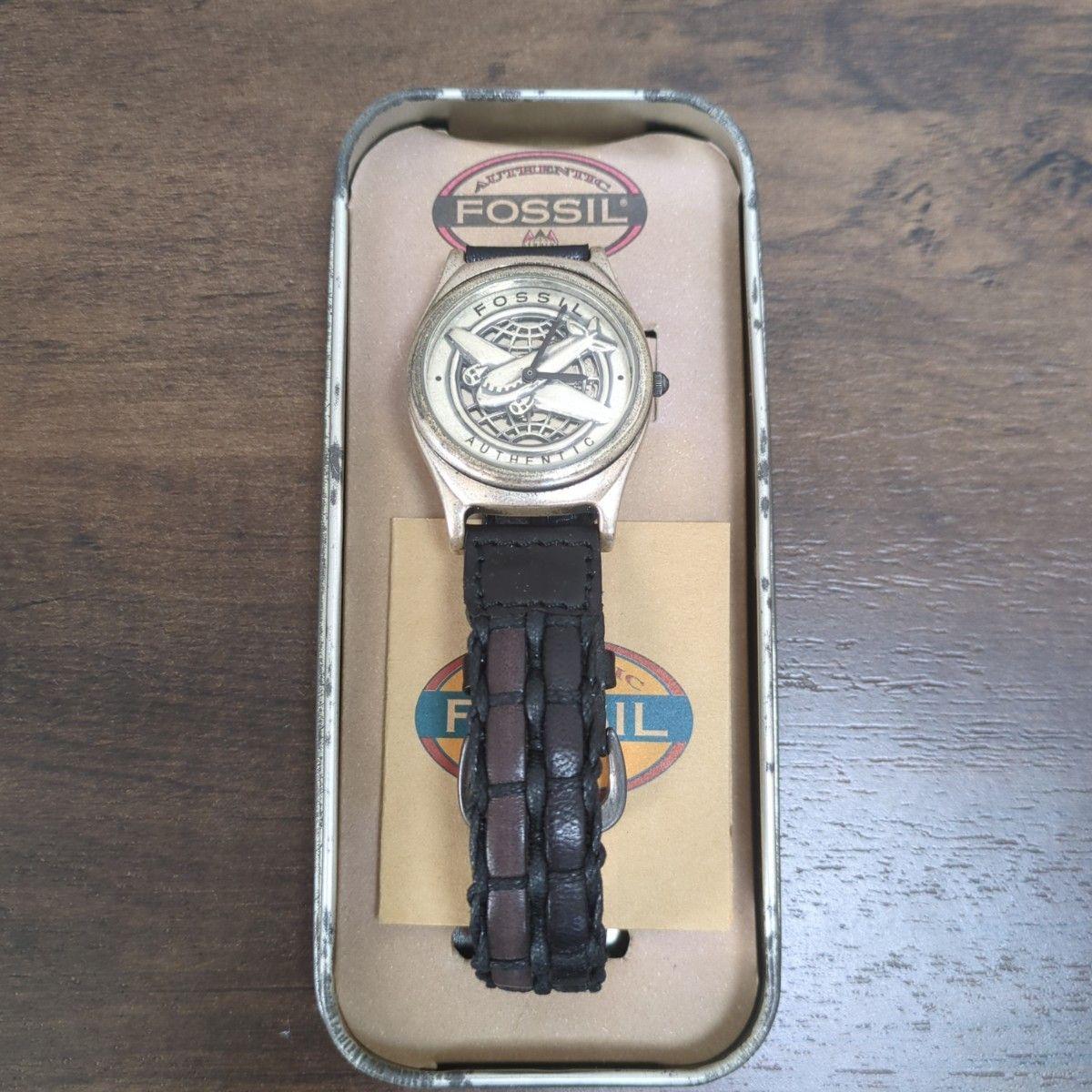 Used [Rare] Fossil Airplane Vintage Watch