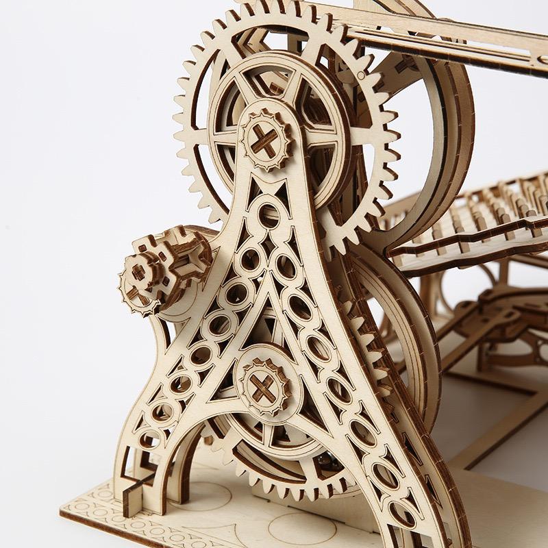 3D Wooden Puzzle 3D Wooden Mechanical Slide Marble Running Kit DIY Handmade Christmas Gift