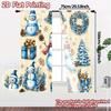 2pcs,Curtains Cute Snowman Christmas Wreath Festive Season Chic Minimalist Curtains Polyester Easy Install Curtains All Seasons