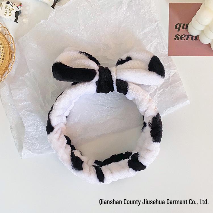 Korean 3D Cow Horn Headband: Cute Plush Hair Accessory for Women