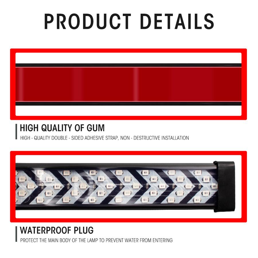 40" Pickup Trucks Tailgate Light Bar LED 2 Colors Turn Signal Brake Driving Lamp