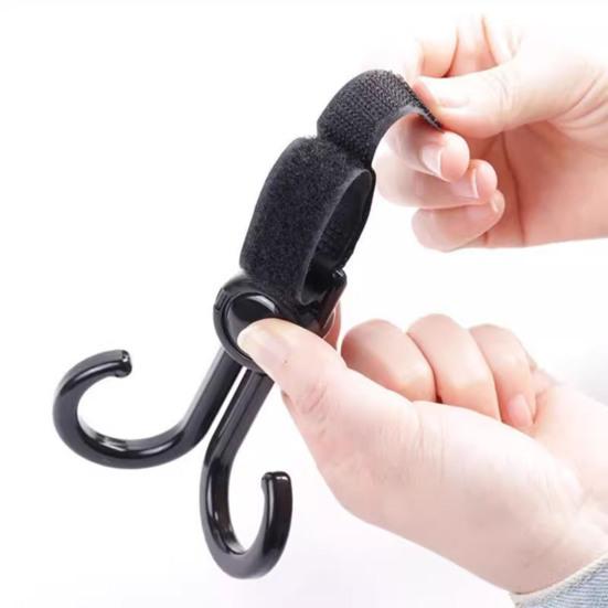 Electric Bike Hook Strong Load-bearing Adjustable Fastener Tape Design Simple Installation Multifunctional Universal Double Hook