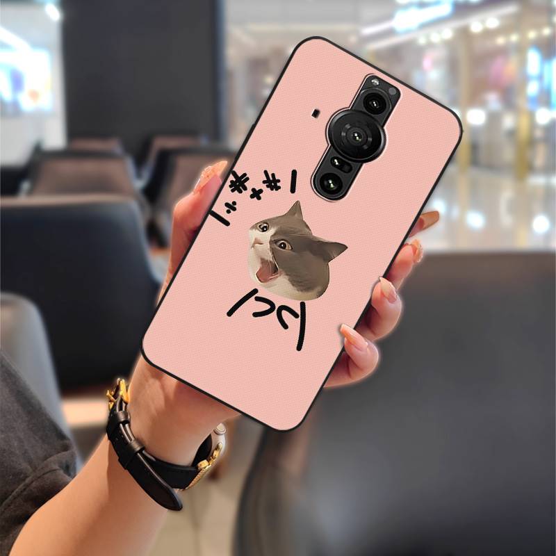 Phone Pouch Silicone Phone Case For Sony Xperia Pro-I Graffiti Full Wrap Anti-dust Protective Soft Case Cute Waterproof