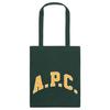 Lou University Logotyck Bomullscanvas Tote Axelväska Unisexväskor Mörkgröna COCPRM61956KAF
