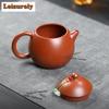 270ml Classic Yixing Purple Clay Teapots Famous Artists Handmade Dragon Egg Pot Raw Ore Zhu Mud Kettle With Infuser Zisha Teaset