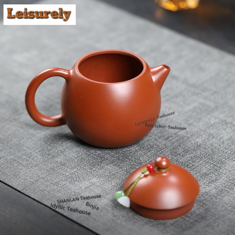 270ml Classic Yixing Purple Clay Teapots Famous Artists Handmade Dragon Egg Pot Raw Ore Zhu Mud Kettle With Infuser Zisha Teaset