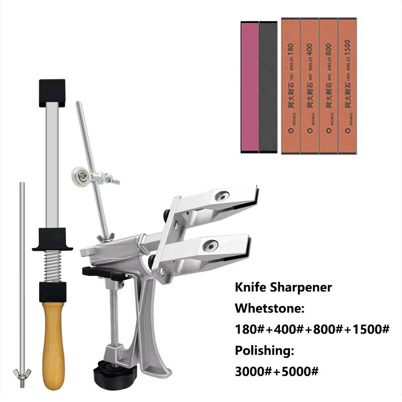 XK Fixed Angle Knife Sharpener Sharpening Stone Set Professional Knife Machine Whetstone Grinder System Diamond Kitchen Tools