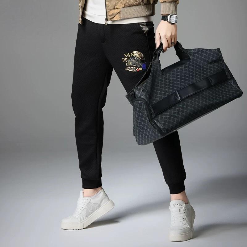 Mens Slim Fit Jogger Pants Casual Streetwear Trousers High Stretch