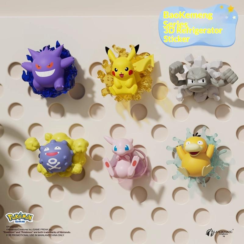 Autentický periferní produkt ze série Pok Mon 3D magnetická nálepka na ledničku Panenka Geng Gui Snový Pikachu Domácí dekorace