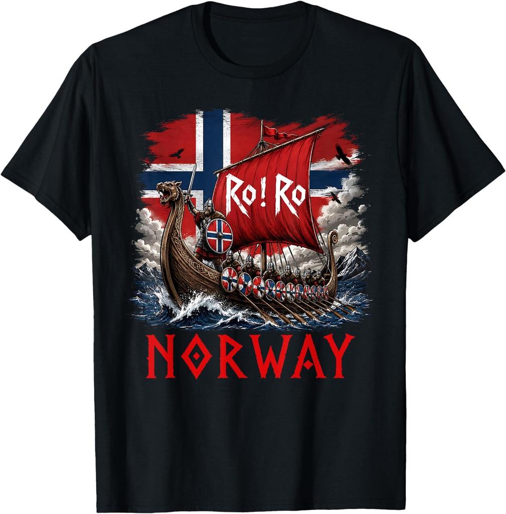 Row Norwegian Viking Ship Norway Flag Culture Row Country T-Shirt