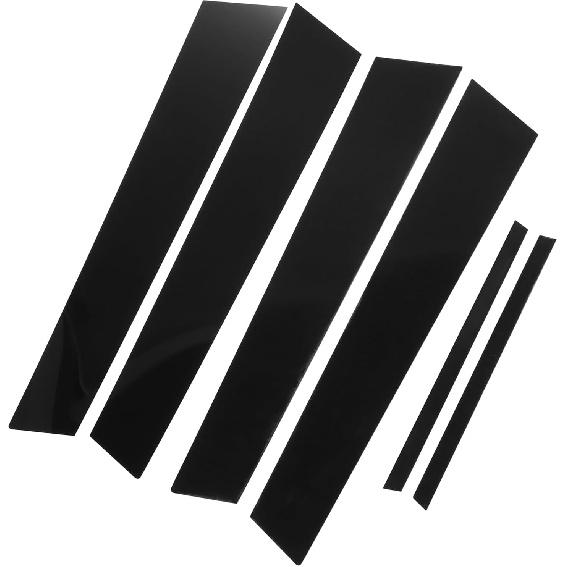 6 Pcs Door Cover Panel Trim Pillar Posts Exterior Door Window Anti Scratch Stickers for Honda Civic Sedan 8th Gen 2006-2011 Black Replacement Car