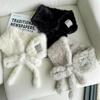 Women Soft Plush Scarf Winter Thicken Warm Faux Rabbit Fur Snood Scarves Outdoor Cold-Proof Neck Collar Neckerchief