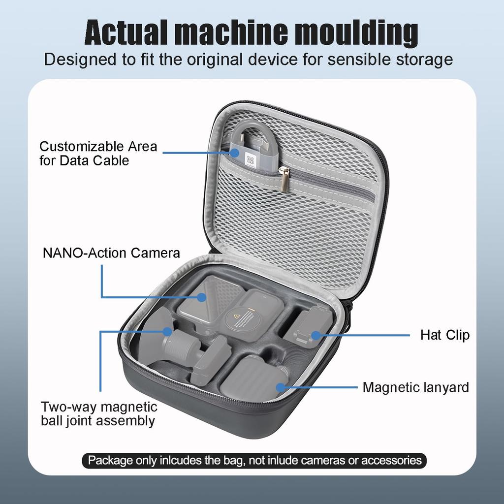 Kompatibel mit DJI Osmo Nano, Schützende Reisehülle, Tragbare Aufbewahrungstasche für Reisen, Leichte Schutz-Hartschale für Outdoor-Vlogging