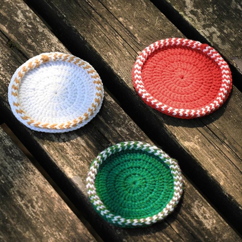 Crochet Kits Christmas Coaster Crochet Yarn Set Crochet Needle Crochet Starter Kits with Stitching Markers Thread