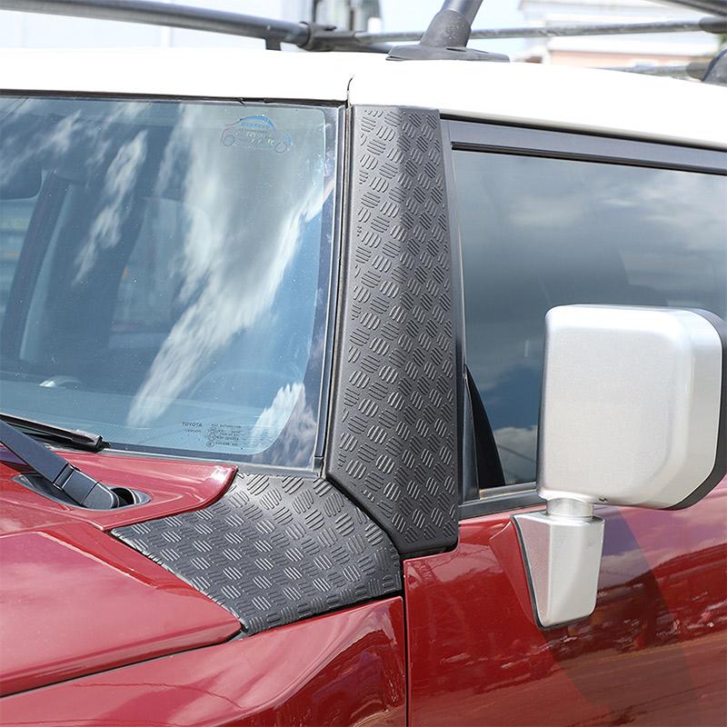 ABS Black Car Exterior Front Windshield Glass A-Pillar Trim For Toyota FJ Cruiser 2007-2025 Car Accessories