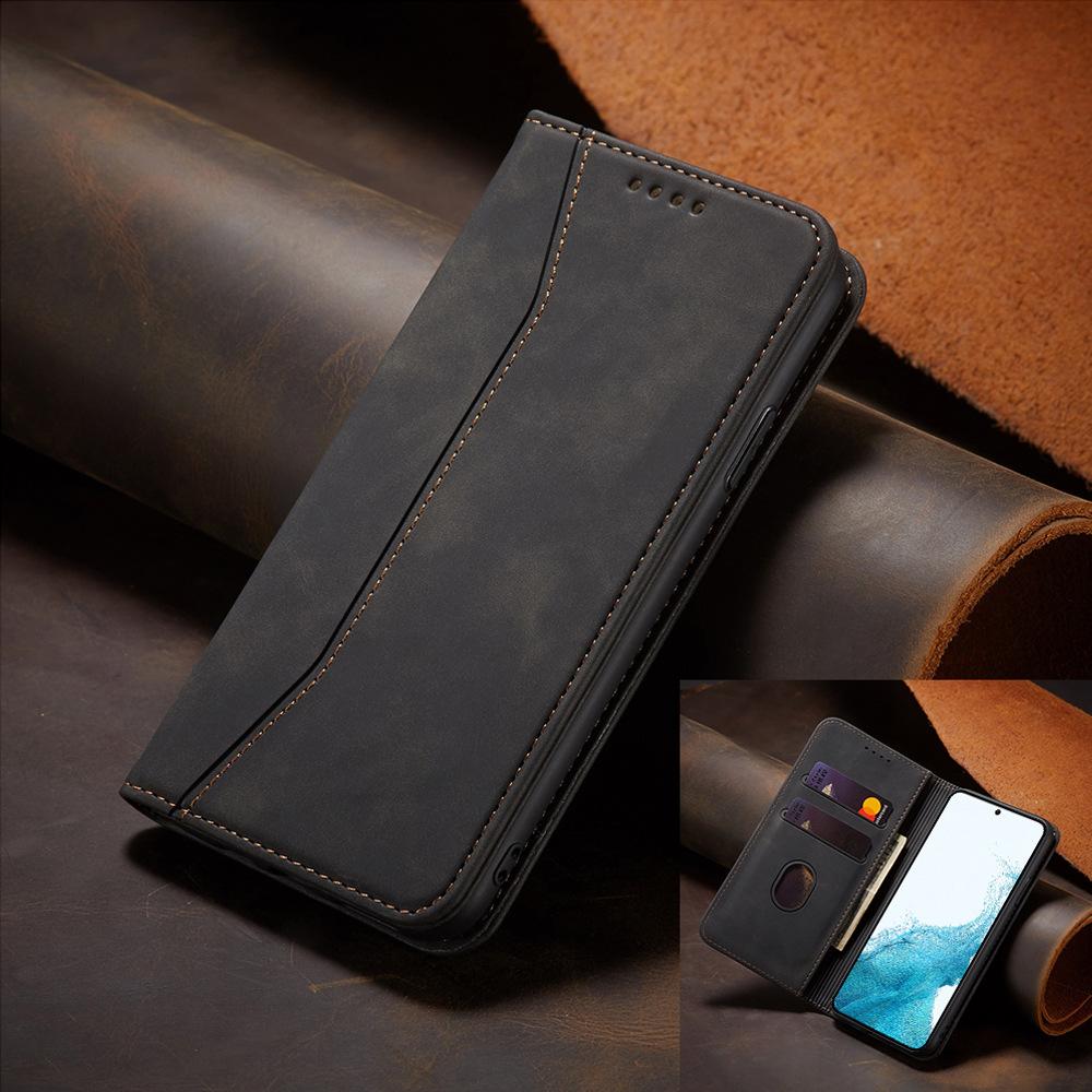 Samsung S24 Leather Case, A15/A54 5G Magnetic Flip Cover, A14/A35 Protective Cover with Magnetic Suction.