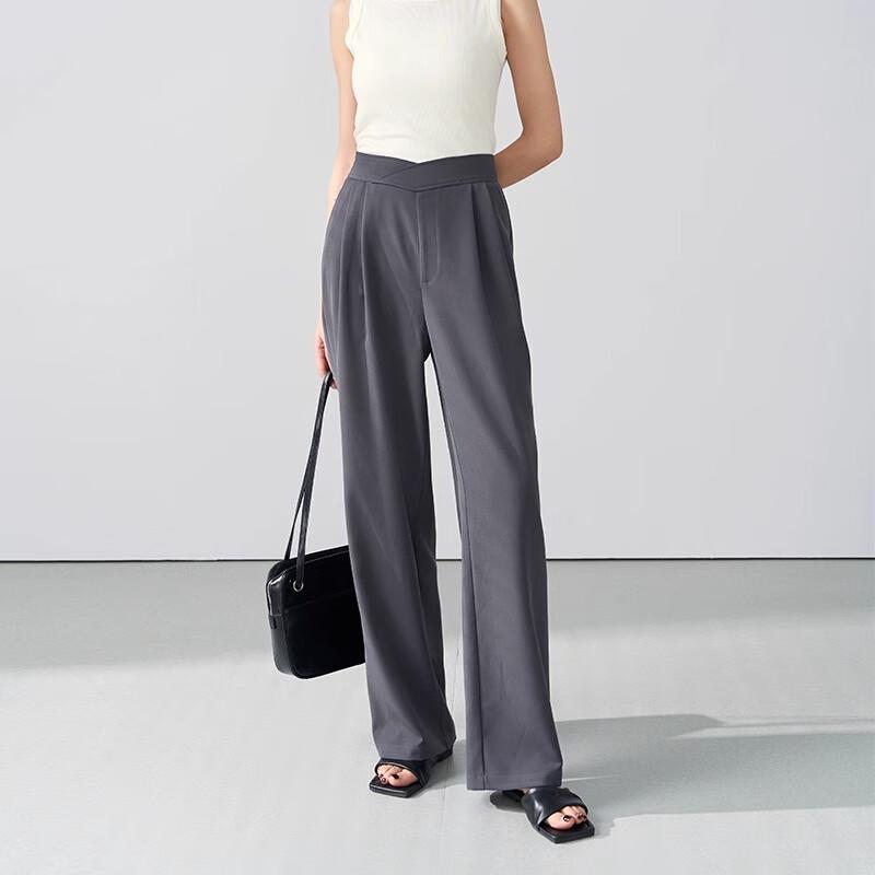 Women's High-Waist Straight-Leg Suit Pants