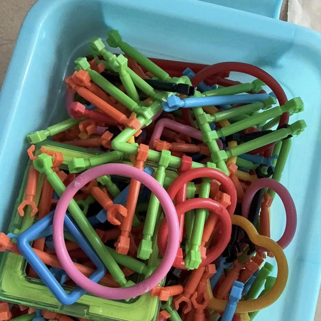 Kids DIY Straw Building Blocks, STEM Educational Magic Sticks, Creative Interlocking Construction Toys for Toddlers