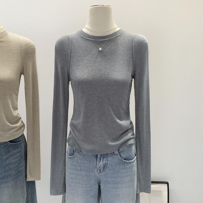 Women s Slim Fit Long Sleeve Lyocell Tencel Base Layer Shirt - Autumn/Winter Round Neck 2026 Large