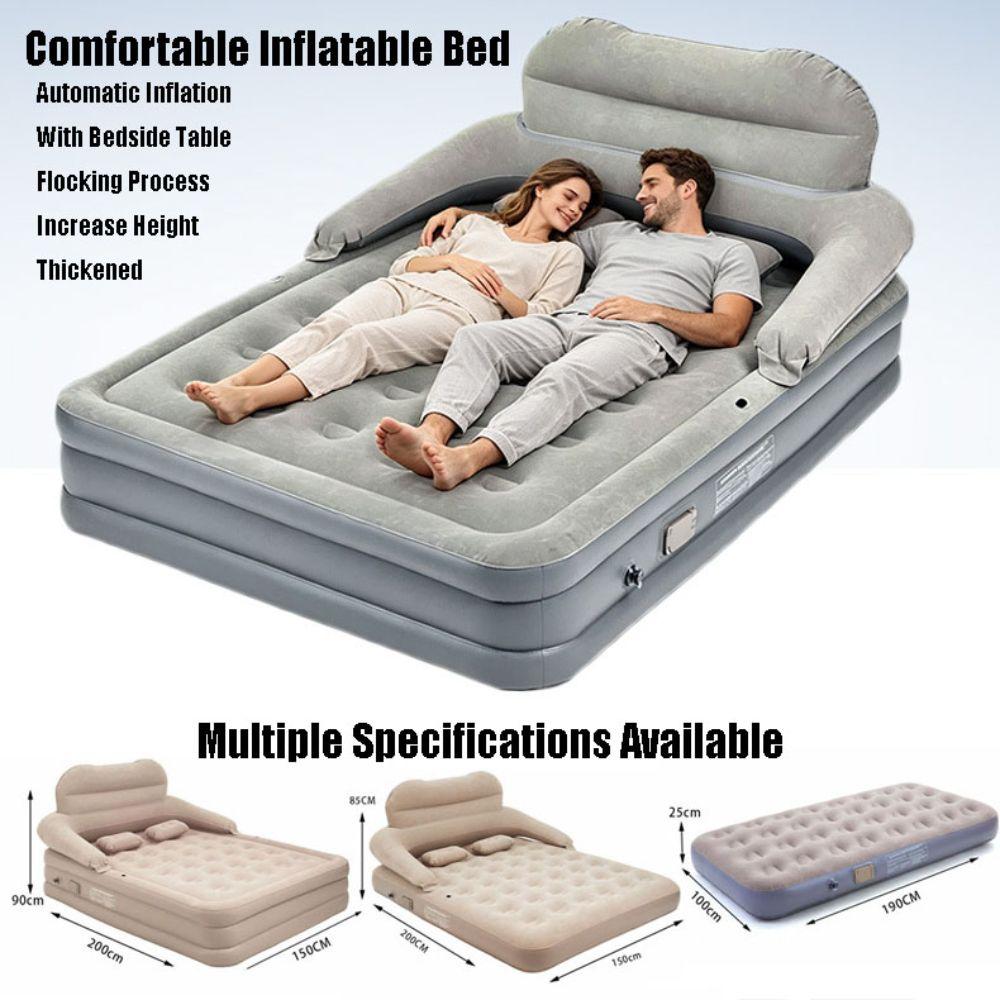Automatic Inflation Inflatable Bed With Bedside Table Thickened Mattress Skin-friendly Increase Height Air Cushion