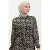 Viscose Patterned Dress 0362-03 Black