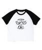 DISTN9NE Retro Bear Raglan Short Sleeve T-Shirt Black (Lo2Tf278-076)