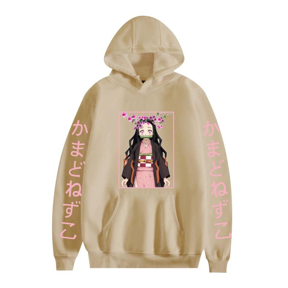 Japan Anime Kawaii Demon Slayer Kamado Nezuko Manga Mikiny Mikiny Topy Pulóvre Streetwear Unisex kreslená mikina