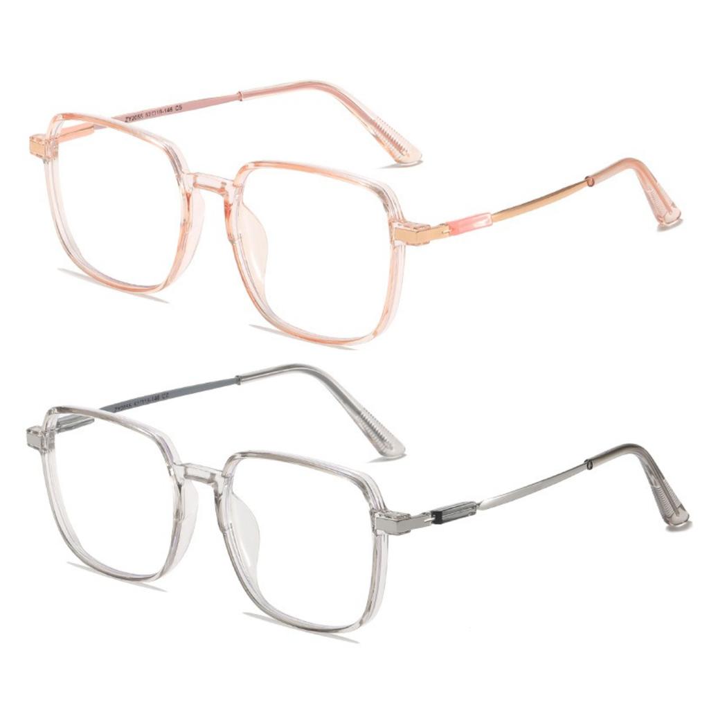 2PCS Square Eyeglasses Anti-radiation Glasses for Women Student Glasses Anti-blue Light Computer Glasses