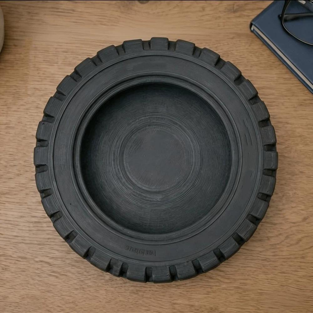 Creative Mini Tire Storage Tray Multi-Function Desktop Organizer Decorative Holder  Garage