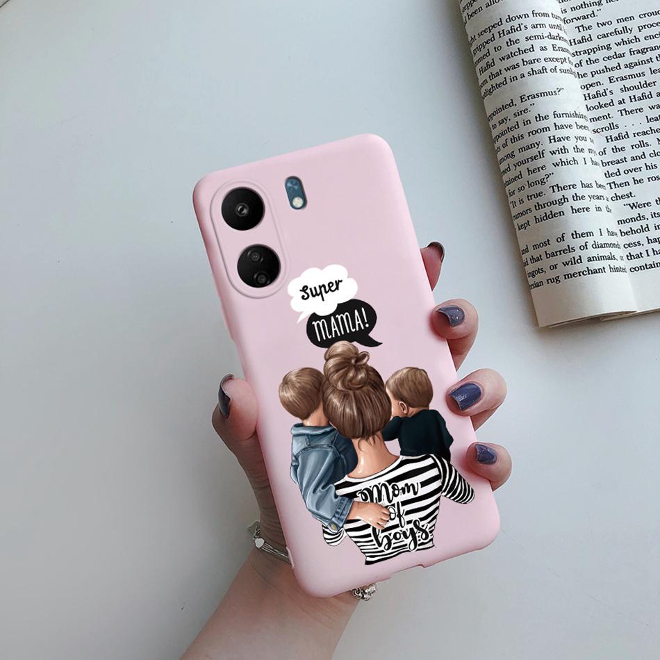 For Xiaomi Redmi 13C Case Super Mom Baby Fashion Girls Cover Soft TPU Fundas For Xiaomi Redmi 13C 13 C Redmi13C Phone Case Coque