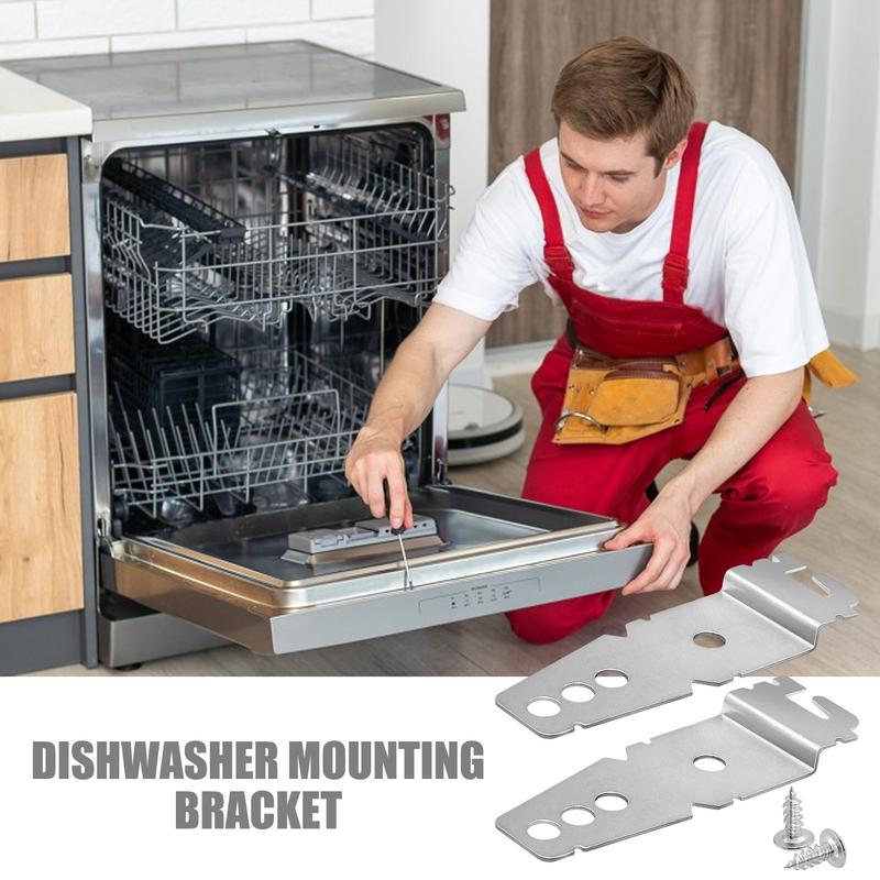 High Strength Dishwasher Installation Clips Home Dishwasher Mounting Clips Dishwasher Countertop Bracket Practical Mounting Part