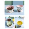 Ceramic Cat Bowl Anti Tipping Large Capacity Dog Food Feeding Basin Flat/Slanted Mouth Non-slip Pet High Foot Bowl Kitten Puppy