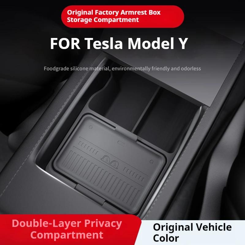 Suitable for Tesla Model Y Armrest Box Storage Box Car Storage Car Accessories Modification Car Accessories