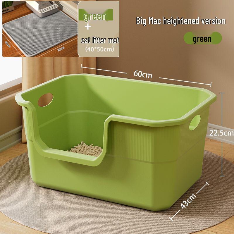 Kitten Litter Box: Low Entry, Semi-Enclosed, Small Size, Starter Kit for Cat Care