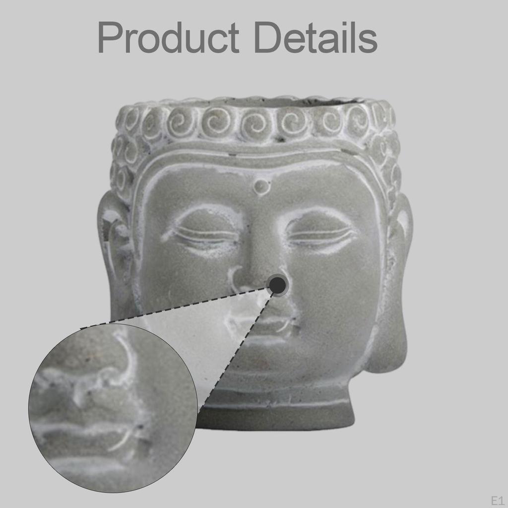 Buddha Flower Pot Original Resin Planter with Drainage Hole And Realistic Appearance for Gift Table