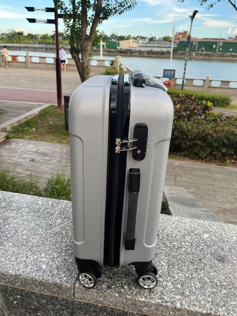 20-Inch Durable ABS Trolley Suitcase with Customs Lock and Silent Universal Wheels, 24-Inch Available