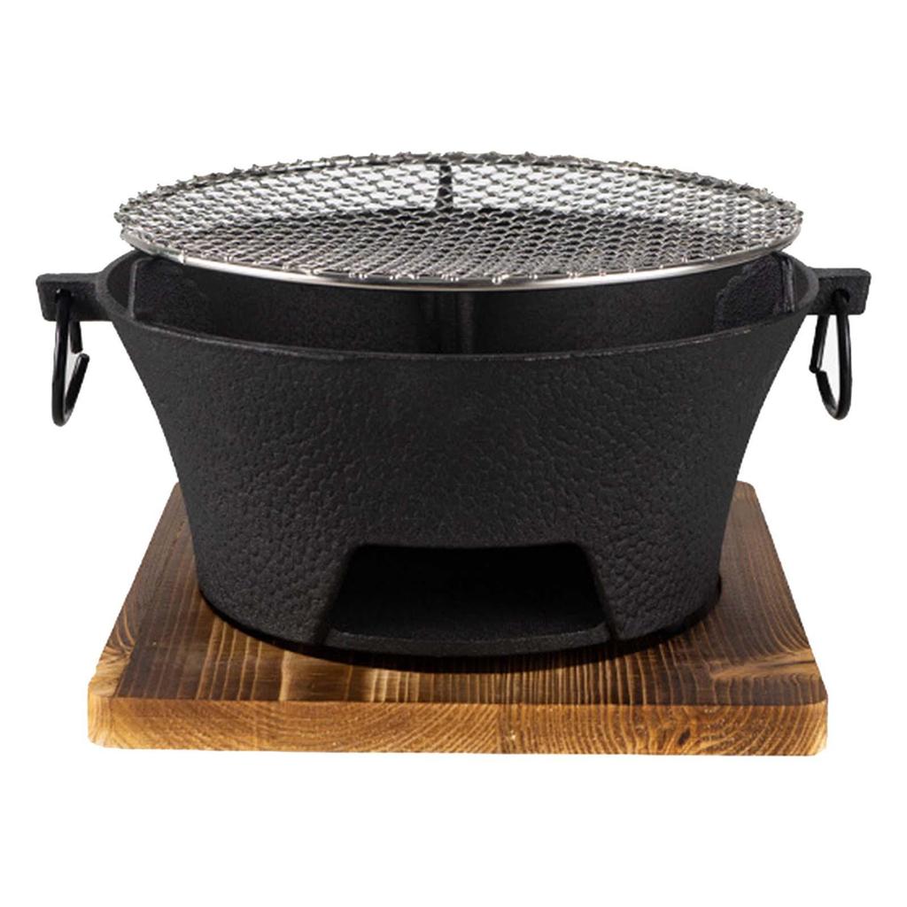 Charcoal Grill Round Firepit Fireplace Furnace Wood Burning Camp Stove Barbecue for Camping