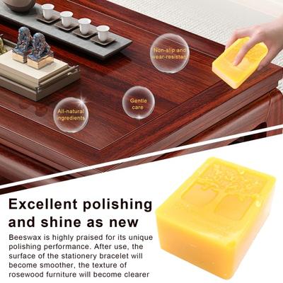 Beeswax Block Pure Natural Yellow Beeswax Polishing Wax for Wooden Crafts Redwood Furniture Wooden Flooring Handicraft Enthusiasts Gift