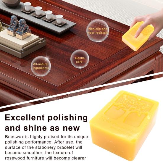 

Yousheng Beeswax Block Чистий натуральний жовтий бджолиний віск полірувальний віск для дерев’яних ремесел Меблі з червоного дерева Дерев’яна підлога Подарунок любителям рукоділля 2pcs