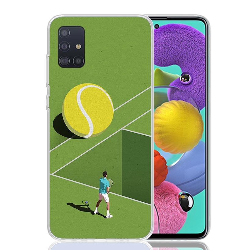 Tennis Sport Phone Case for Samsung Galaxy A52 A51 A50S A12 A22 A32 A72 A10S A30S A31 A71 Note 20 Ultra 10 Plus S10 Galaxy A52 A