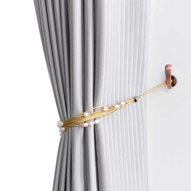 2Piece Curtain Holdbacks Curtains Holder Wall Mounted Drapery Tiebacks Window