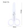 with Cover for Paper Mini Stainless Steel White Tiny Scissors Scissor Office Scissor White Color